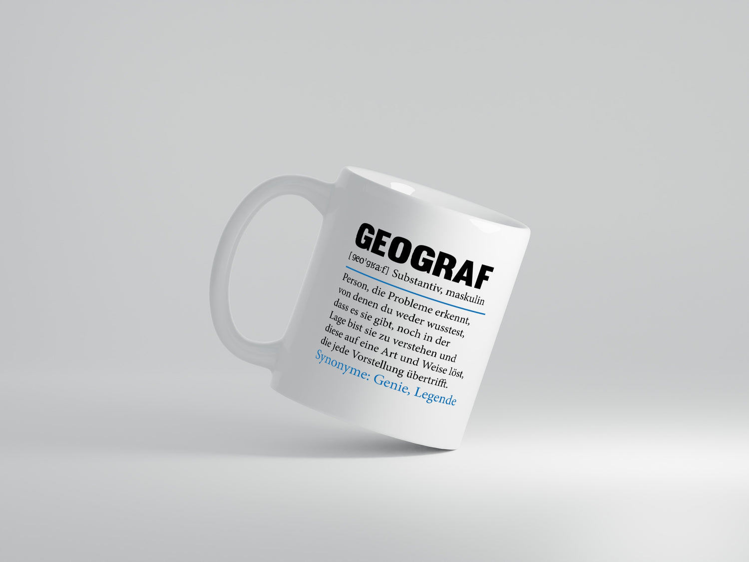 Geograf | Büro Tasse | Geografie | Beruf | Spruch - Tasse Weiß - Kaffeetasse / Geschenk / Familie