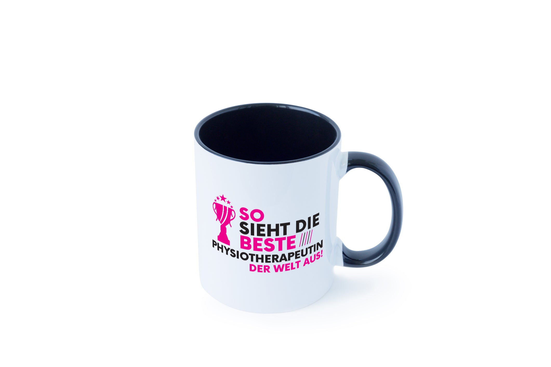 Die Weltbeste Physiotherapeutin Tasse Weiß - Schwarz - Kaffeetasse / Geschenk / Familie