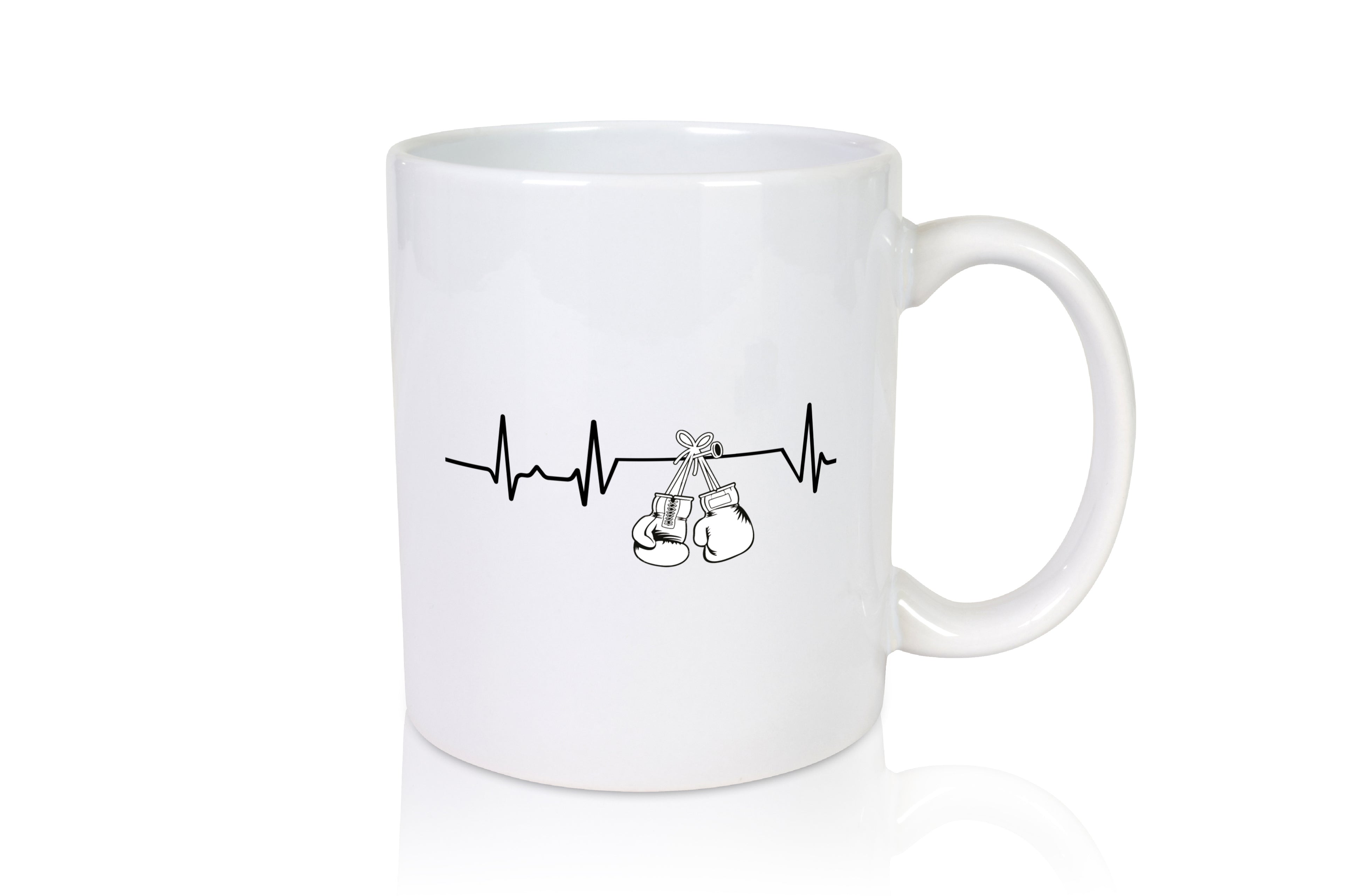 Boxen Herzschlag | Boxhandschuhe | Boxer | Sport - Tasse Weiß - Kaffeetasse / Geschenk / Familie