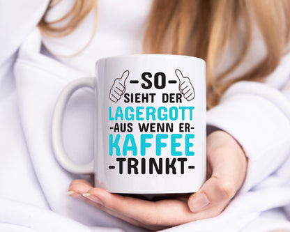 Lagerist | Kaffeetrinker Tasse | Lagergott | Humor - Tasse Weiß - Kaffeetasse / Geschenk / Familie