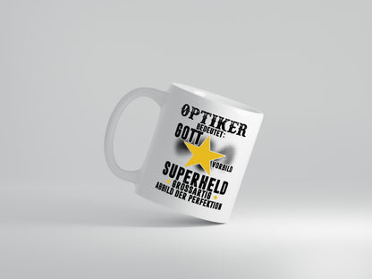 Bedeutung von Optiker | Augenoptiker - Tasse Weiß - Kaffeetasse / Geschenk / Familie