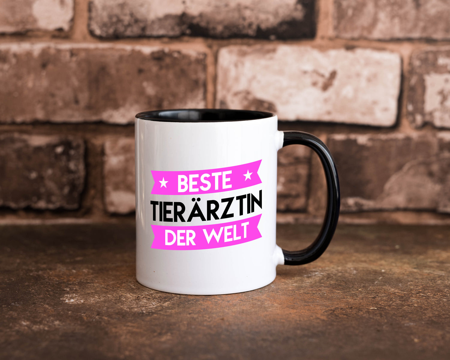 Beste Tierärztin | Mediziner | Tiermedizin Tasse Weiß - Schwarz - Kaffeetasse / Geschenk / Familie