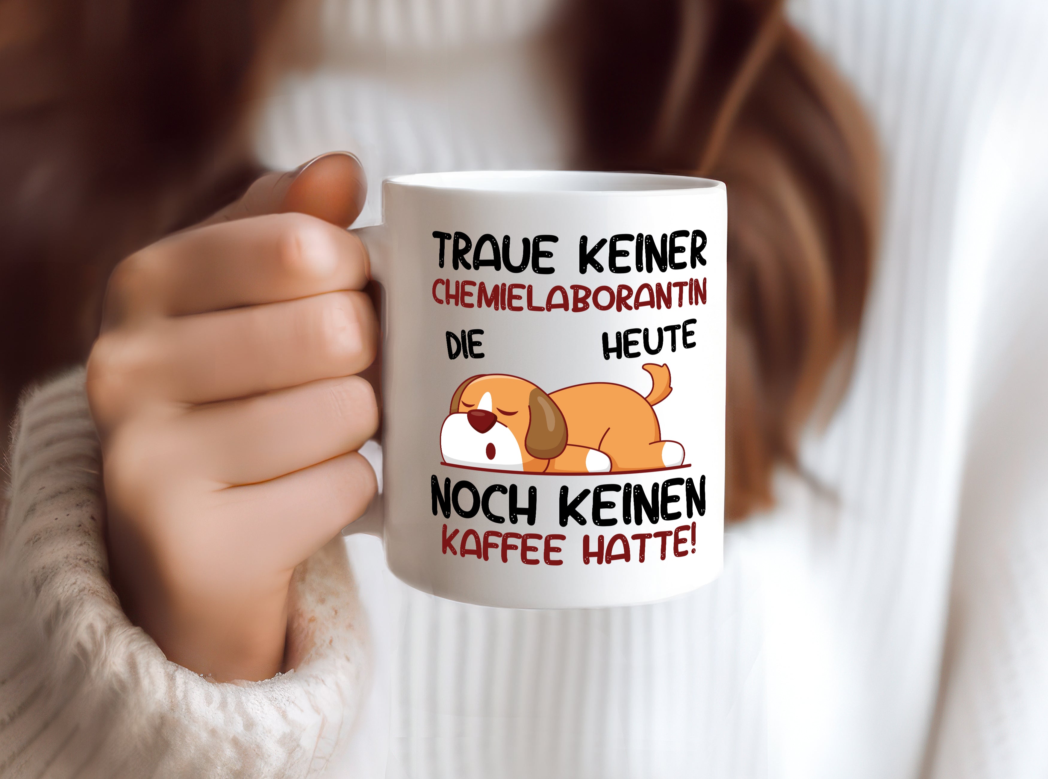 Traue keiner Chemielaborantin | Laborantin | Chemie - Tasse Weiß - Kaffeetasse / Geschenk / Familie