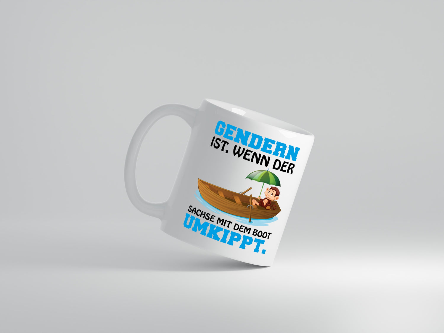 Der Sachse Kippt um - Tasse Weiß - Kaffeetasse / Geschenk / Familie