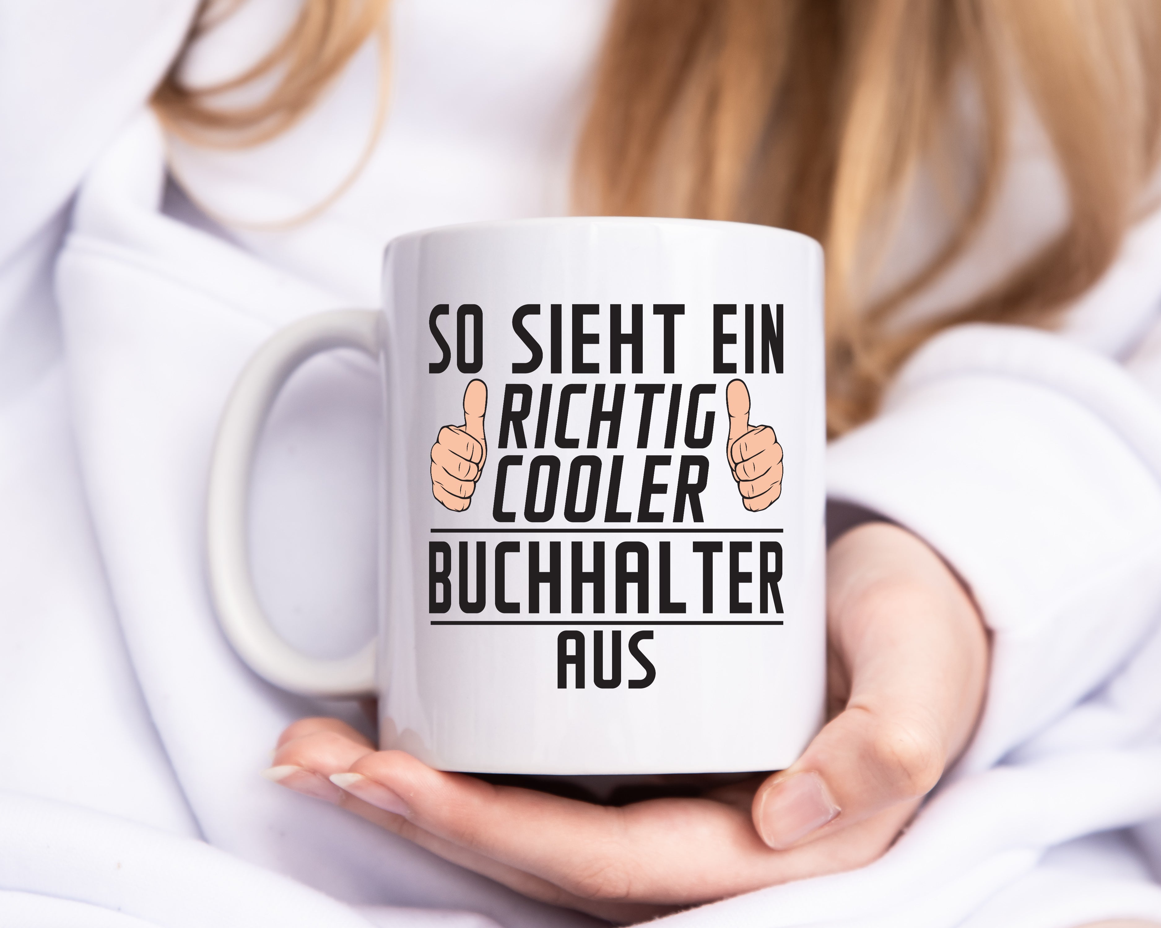 Richtig Cooler Buchhalter | Buchhaltung Humor - Tasse Weiß - Kaffeetasse / Geschenk / Familie