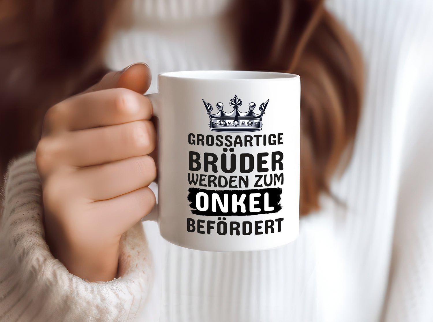 Beförderung zu Onkel | Schwangerschaft | Bruder - Tasse Weiß - Kaffeetasse / Geschenk / Familie