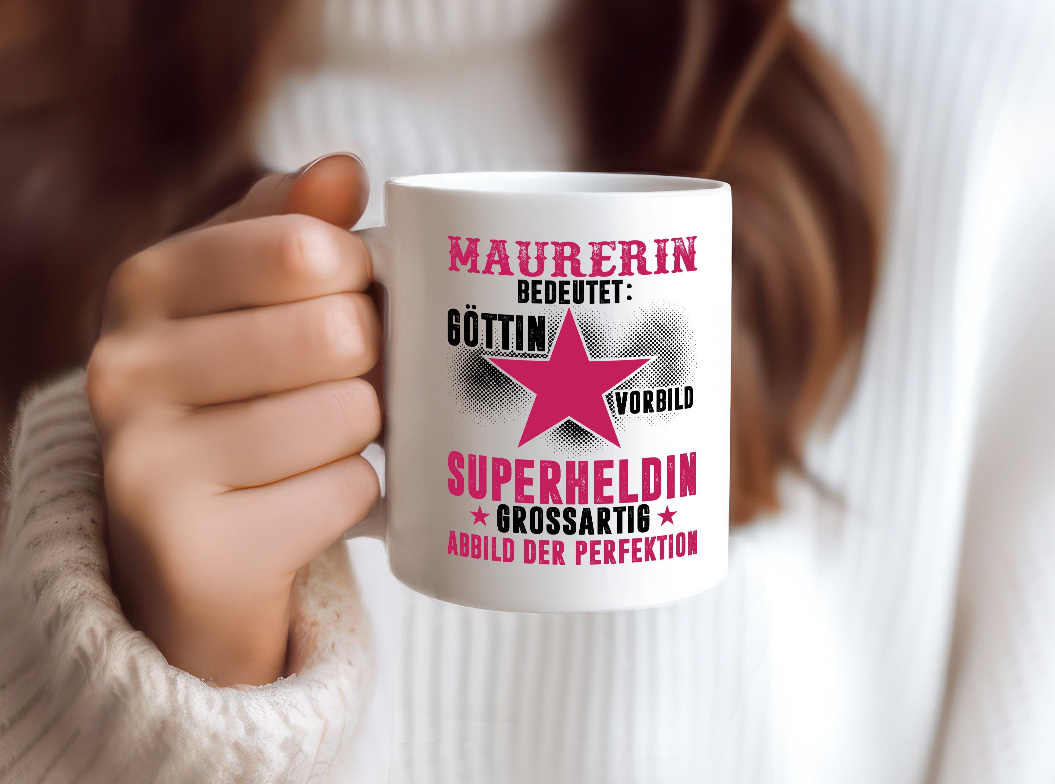 Bedeutung von Maurerin - Tasse Weiß - Kaffeetasse / Geschenk / Familie