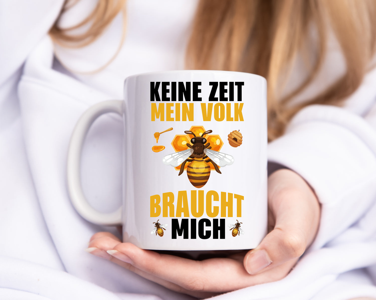 Mein Volk braucht mich Bienen - Tasse Weiß - Kaffeetasse / Geschenk / Familie