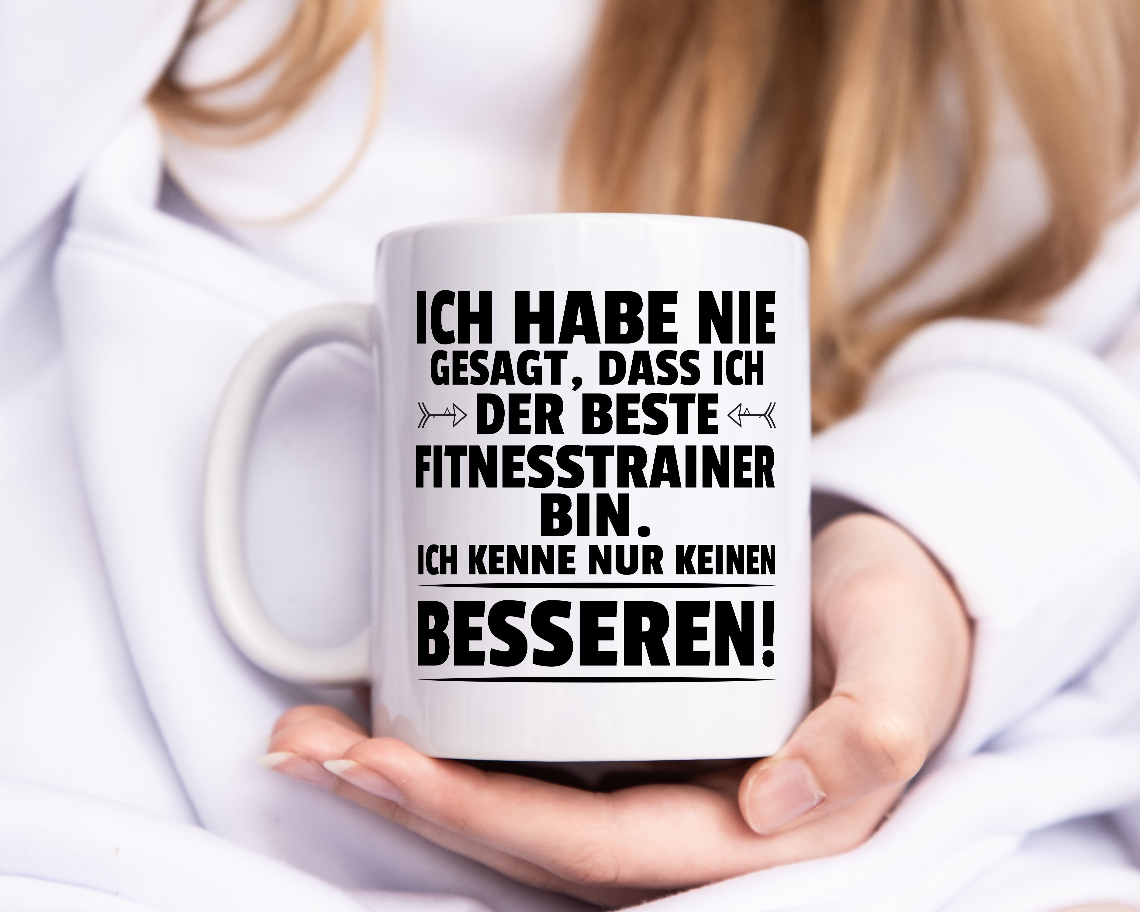 Der Beste Fitnesstrainer | Personal Trainer | Sport - Tasse Weiß - Kaffeetasse / Geschenk / Familie