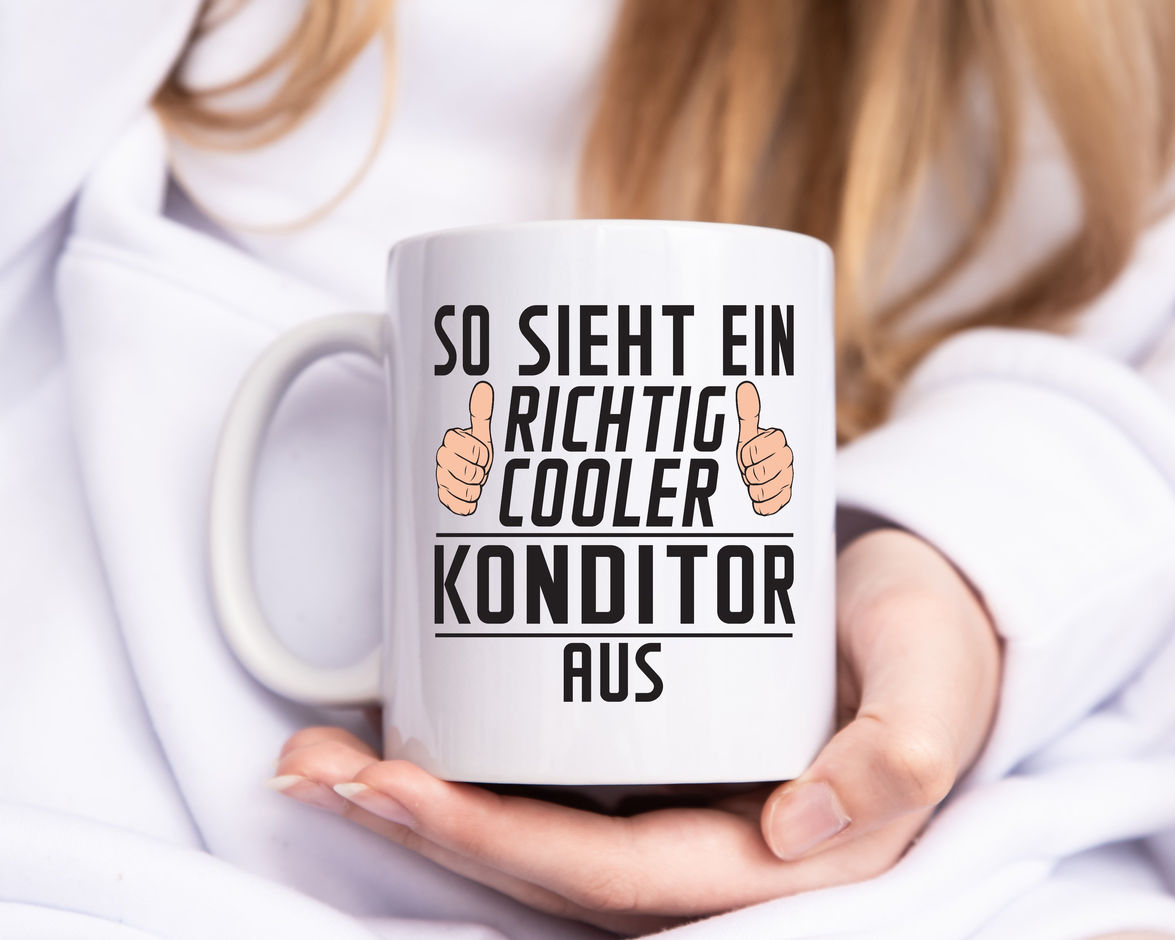 Richtig Cooler Konditor | Konditorei - Tasse Weiß - Kaffeetasse / Geschenk / Familie