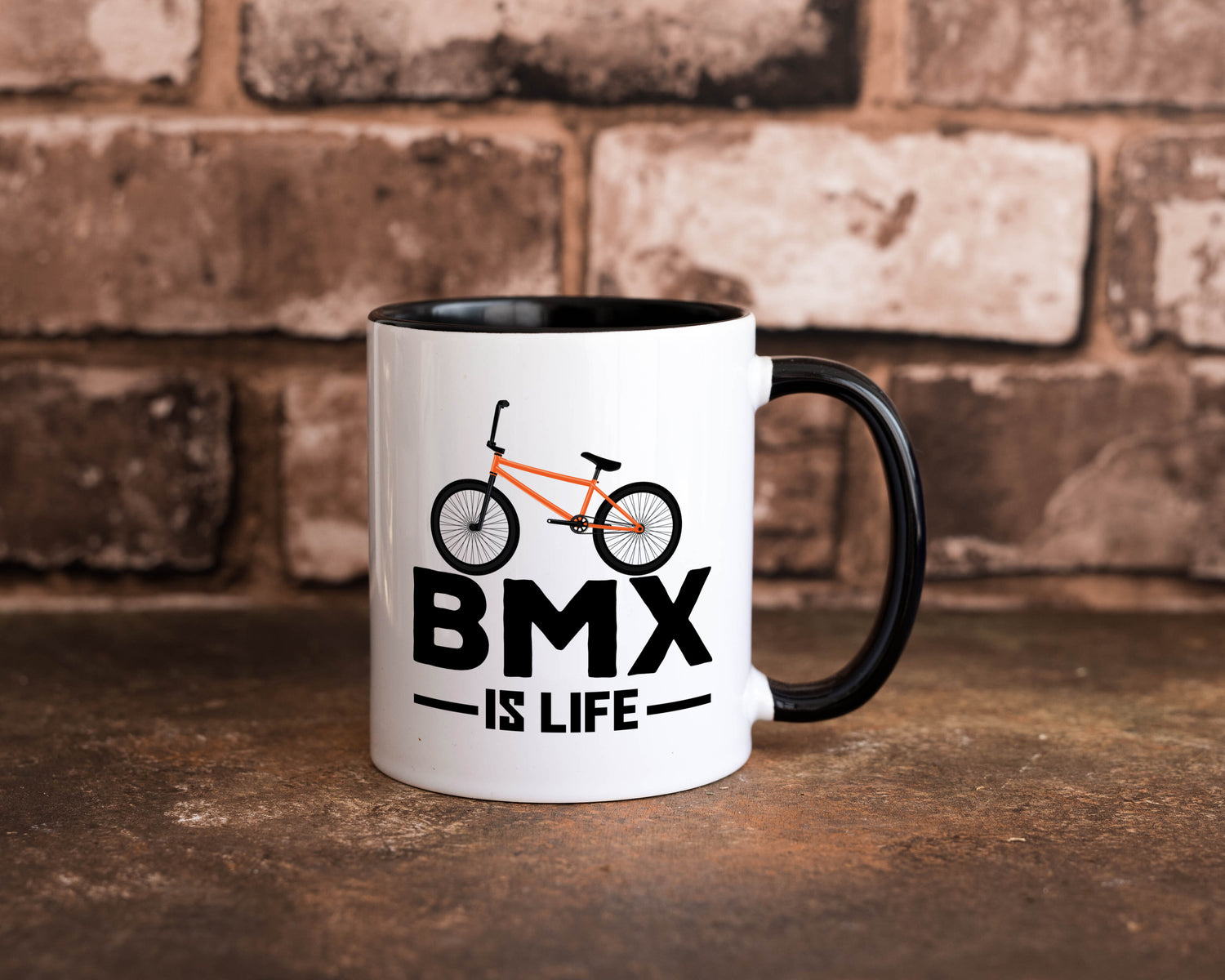 BMX Tasse | BMX is Life | Fahrrad | Rennrad Fahrer Tasse Weiß - Schwarz - Kaffeetasse / Geschenk / Familie