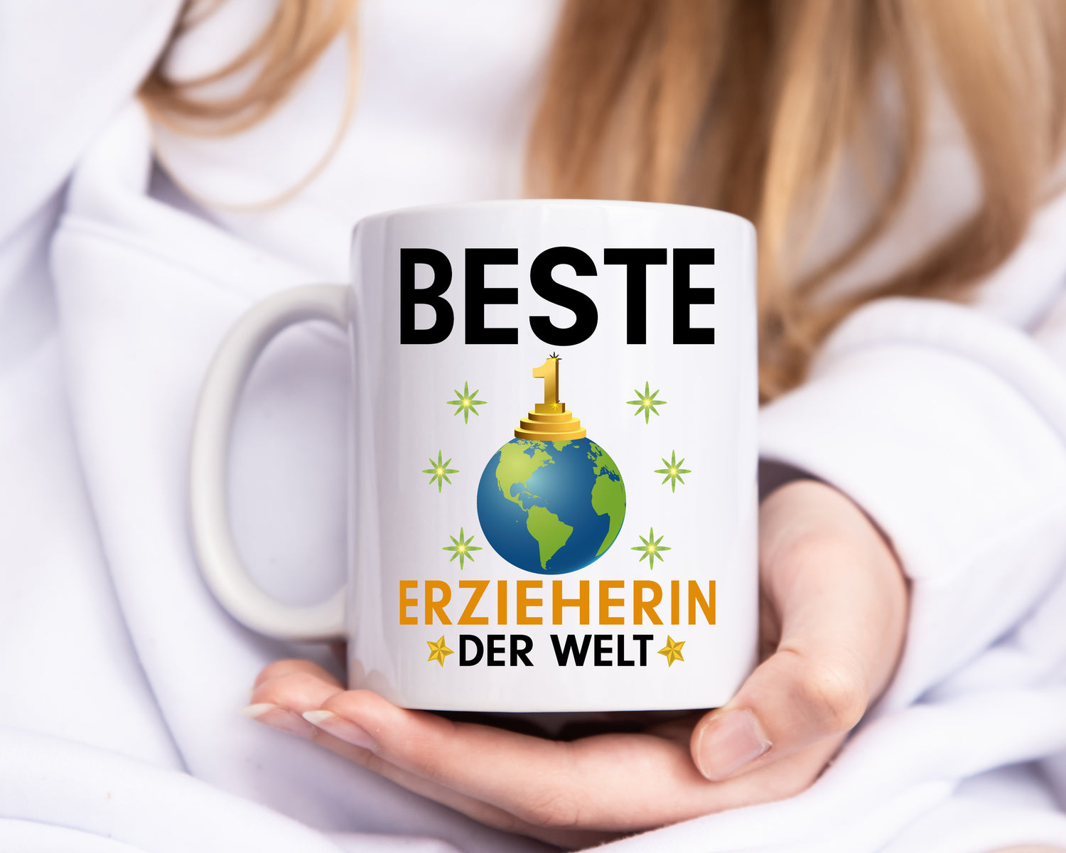 Welt Beste Erzieherin | Pädagogin | Schule - Tasse Weiß - Kaffeetasse / Geschenk / Familie