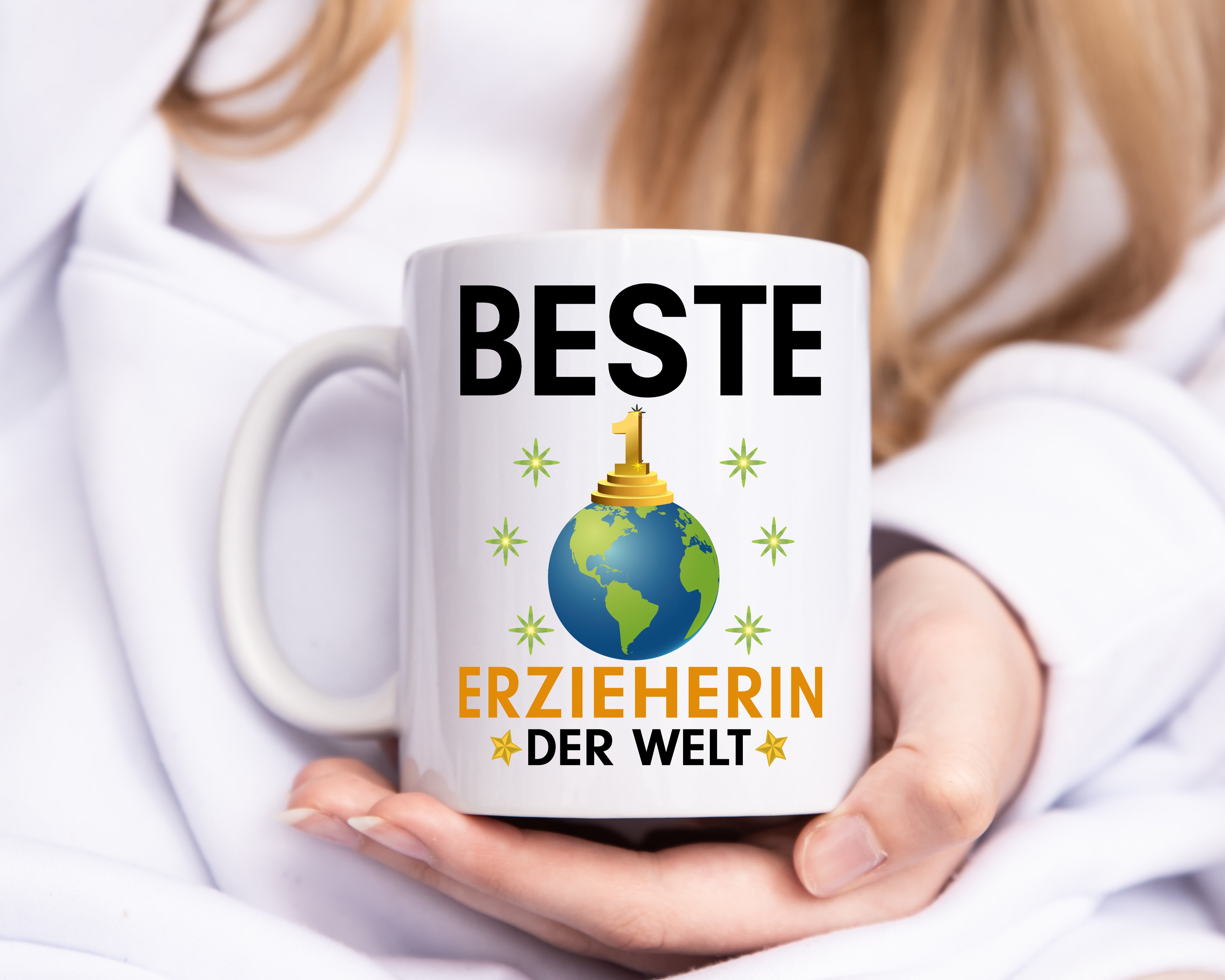 Welt Beste Erzieherin | Pädagogin | Schule - Tasse Weiß - Kaffeetasse / Geschenk / Familie