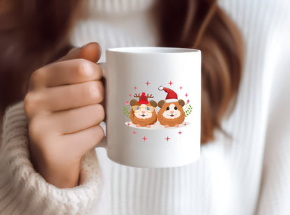 Weihnachtsmotiv | Weihnachten Meerschweinchen | Fest - Tasse Weiß - Kaffeetasse / Geschenk / Familie