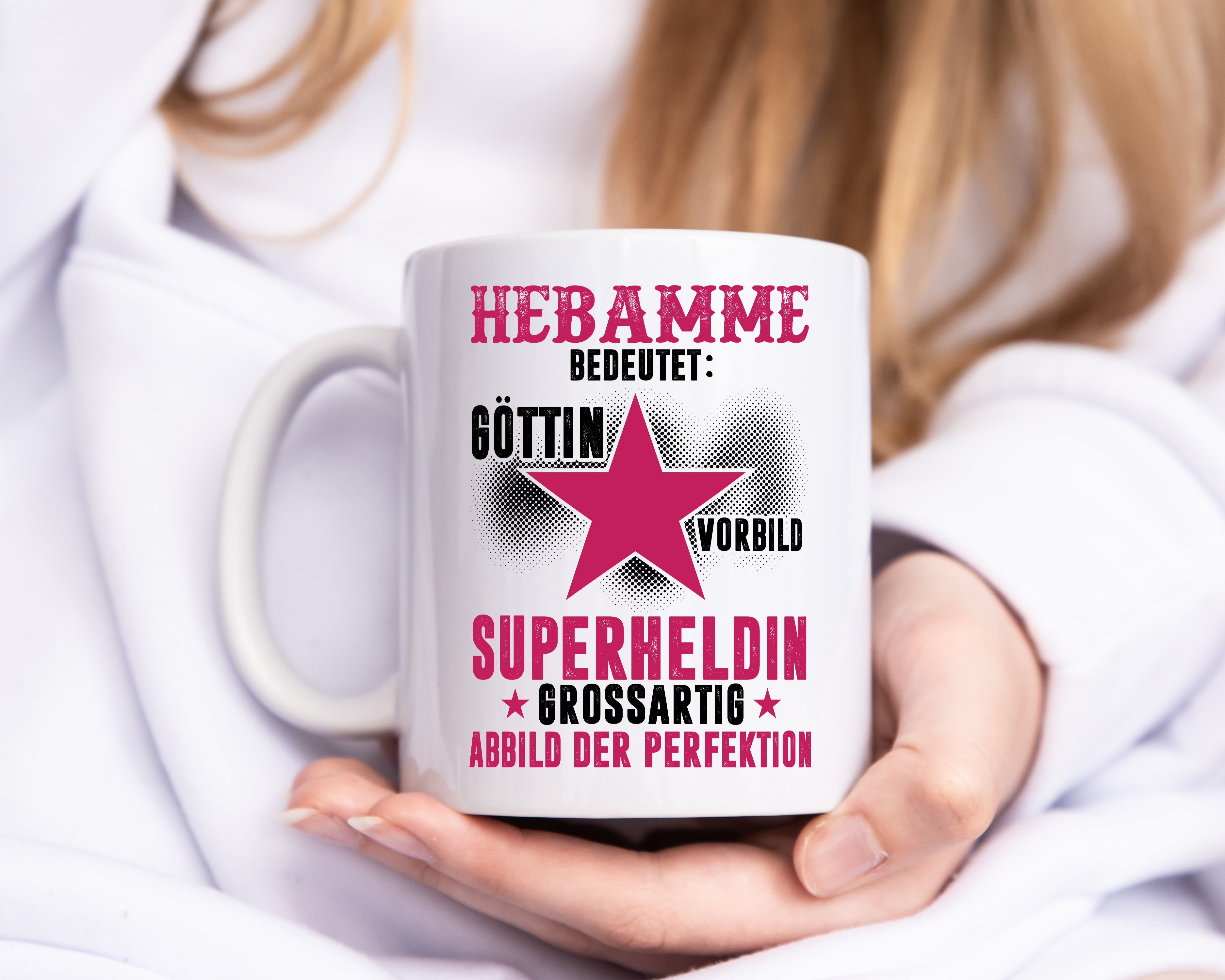 Bedeutung von Hebamme | Geburtshilfe - Tasse Weiß - Kaffeetasse / Geschenk / Familie