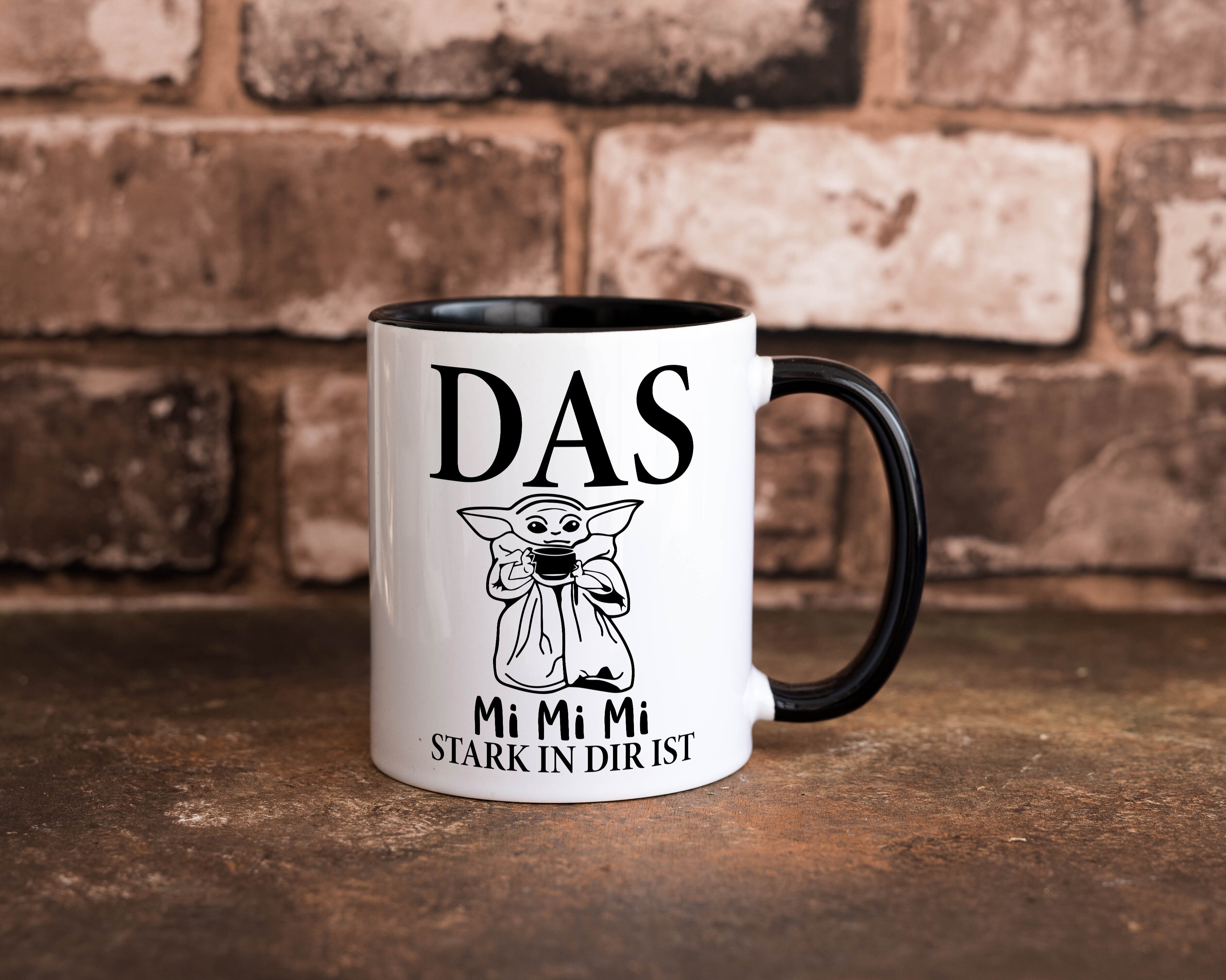 MiMiMi Stark in mir Tasse Weiß - Schwarz - Kaffeetasse / Geschenk / Familie