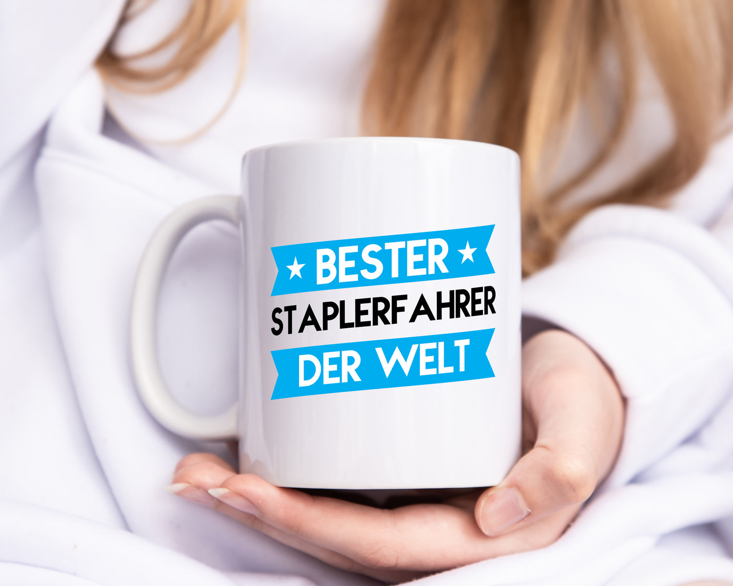 Bester Staplerfahrer | Gabelstapler Fahrer - Tasse Weiß - Kaffeetasse / Geschenk / Familie