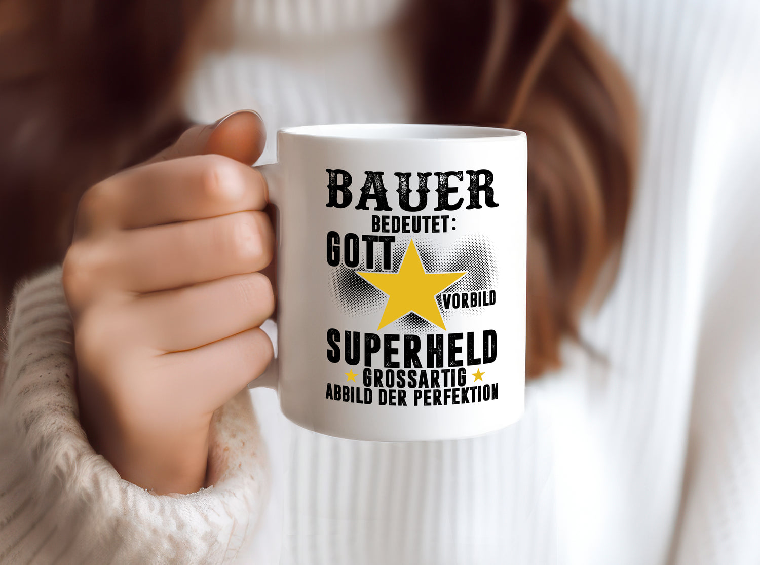 Bedeutung von Bauer | Bauernhof | Landwirtschaft - Tasse Weiß - Kaffeetasse / Geschenk / Familie