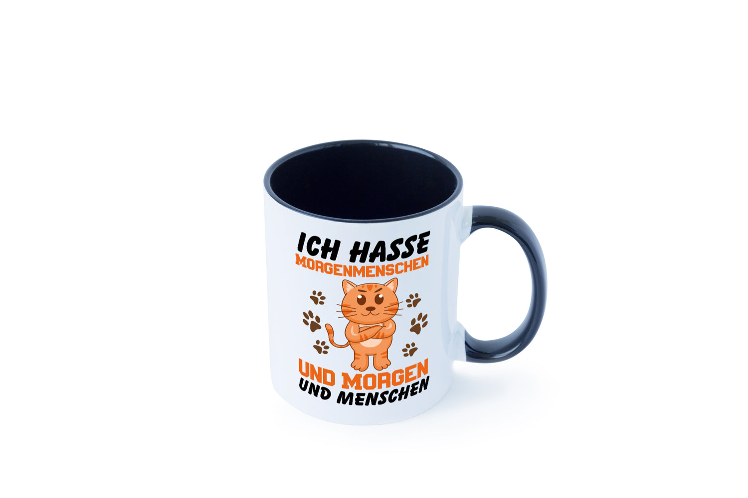 Ich hasse Menschen Tasse Weiß - Schwarz - Kaffeetasse / Geschenk / Familie