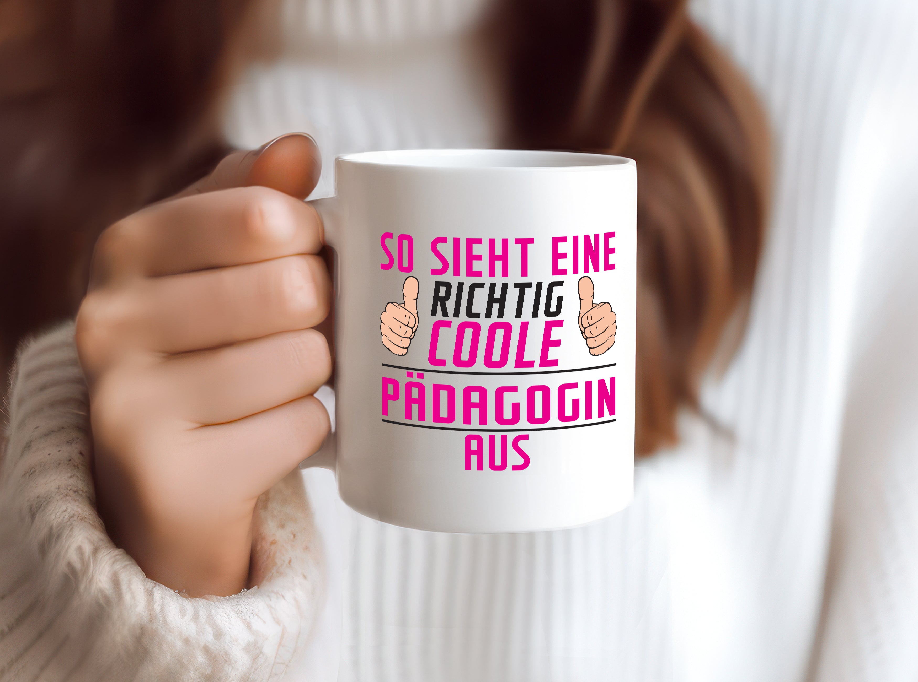 Richtig Coole Pädagogin | Pädagogik - Tasse Weiß - Kaffeetasse / Geschenk / Familie