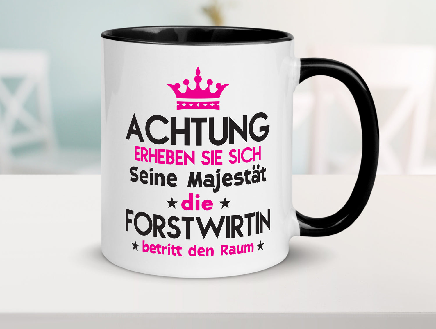 Seine Majestät Forstwirtin | Forst Wirtin Tasse Weiß - Schwarz - Kaffeetasse / Geschenk / Familie