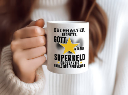 Bedeutung von Buchhalter | Buchhaltung Humor - Tasse Weiß - Kaffeetasse / Geschenk / Familie