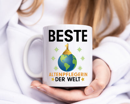 Welt Beste Altenpflegerin | Pflegepersonal | Pflege - Tasse Weiß - Kaffeetasse / Geschenk / Familie