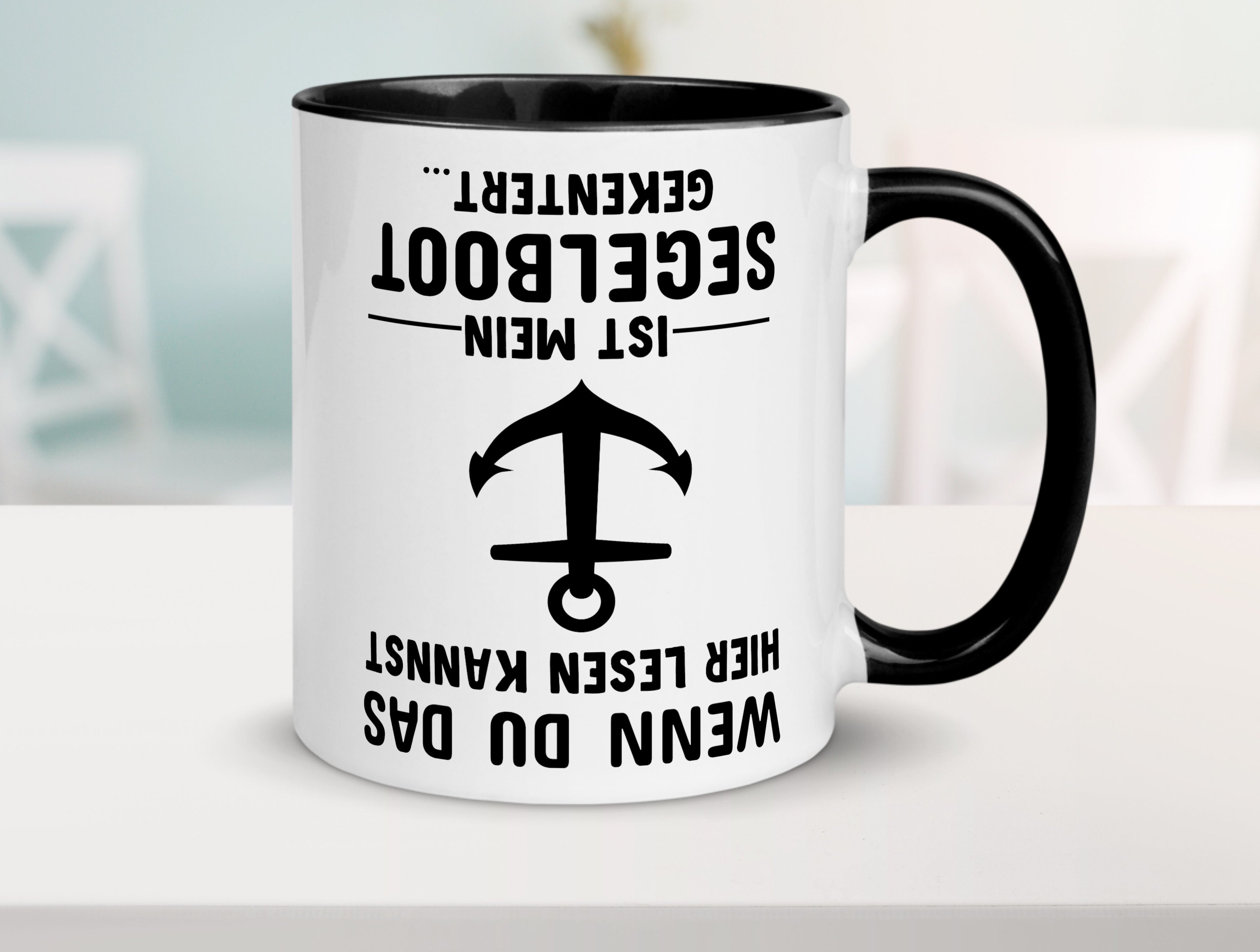 Segler Tasse | Segelboot Humor | Kapitän Spruch | Witz Tasse Weiß - Schwarz - Kaffeetasse / Geschenk / Familie