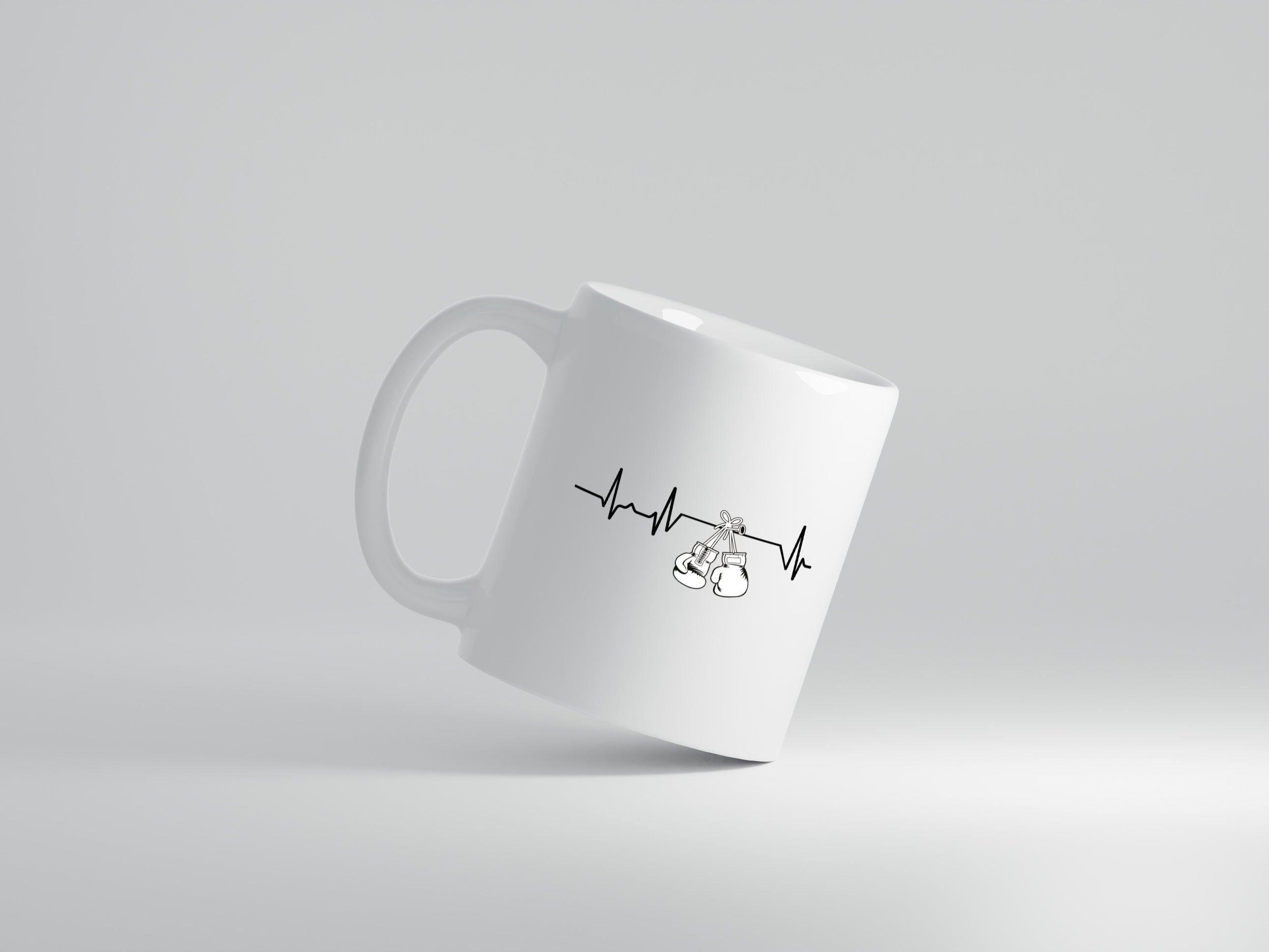 Boxen Herzschlag | Boxhandschuhe | Boxer | Sport - Tasse Weiß - Kaffeetasse / Geschenk / Familie