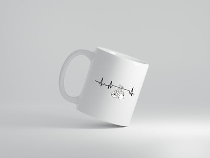 Boxen Herzschlag | Boxhandschuhe | Boxer | Sport - Tasse Weiß - Kaffeetasse / Geschenk / Familie