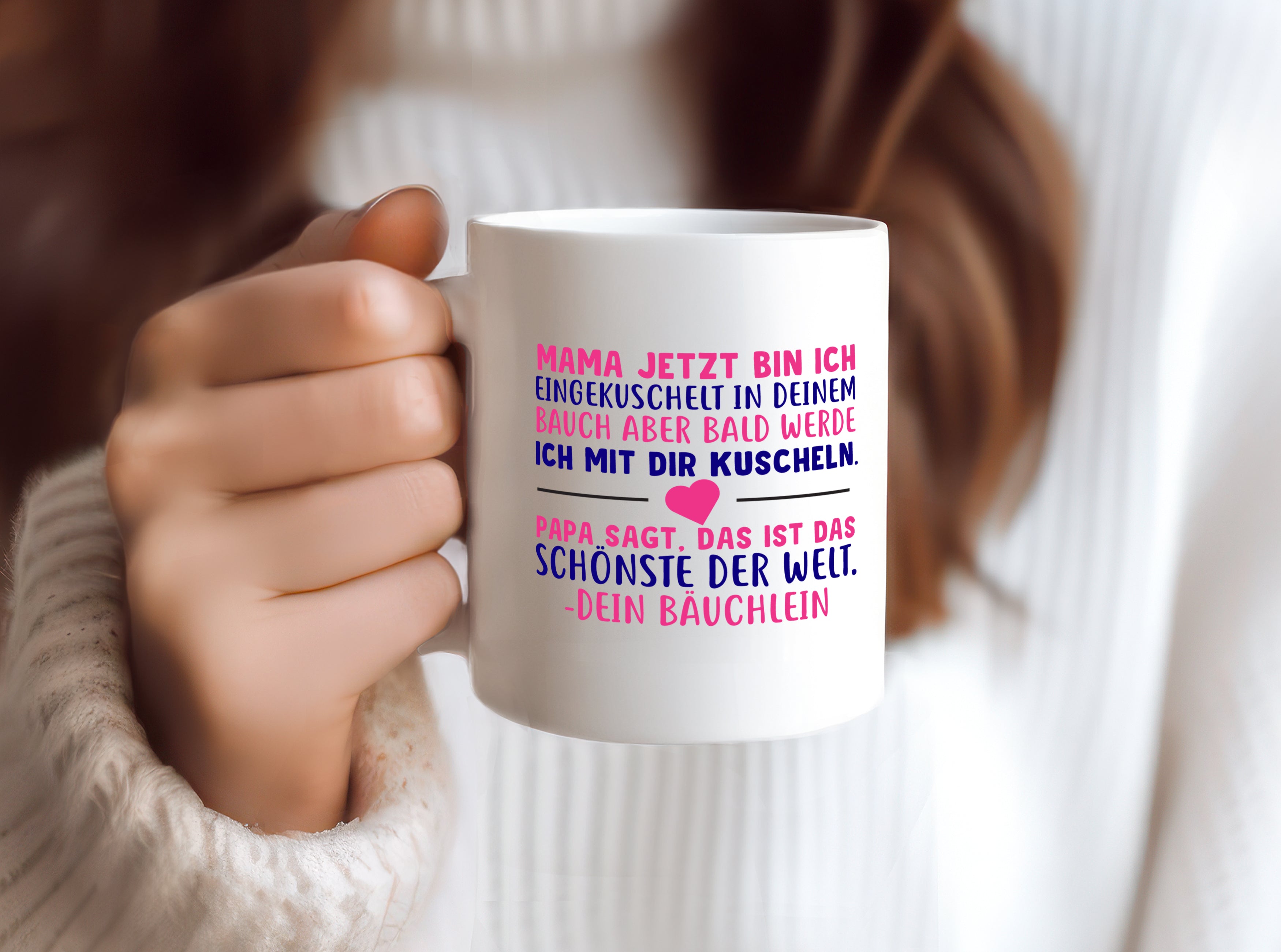 Werdende Mama | Schwangerschaft Tasse | schöner Spruch - Tasse Weiß - Kaffeetasse / Geschenk / Familie