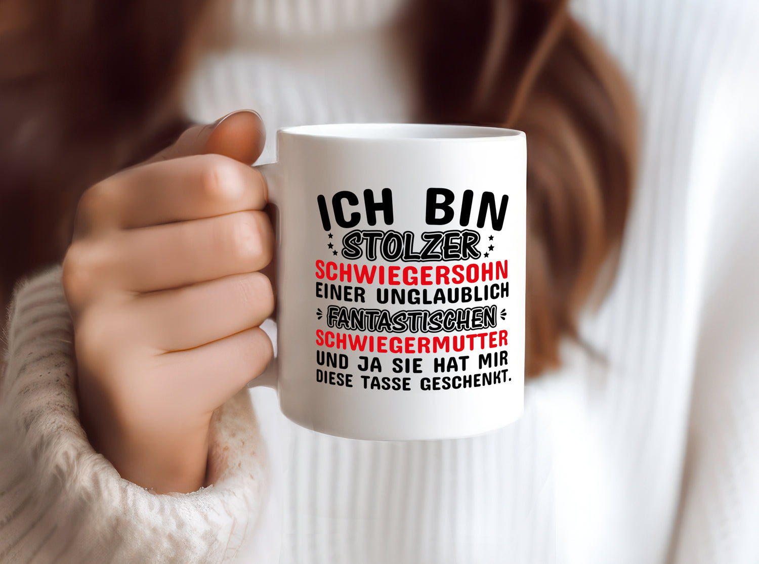 Stolzer Schwiegersohn einer Schwiegermutter - Tasse Weiß - Kaffeetasse / Geschenk / Familie