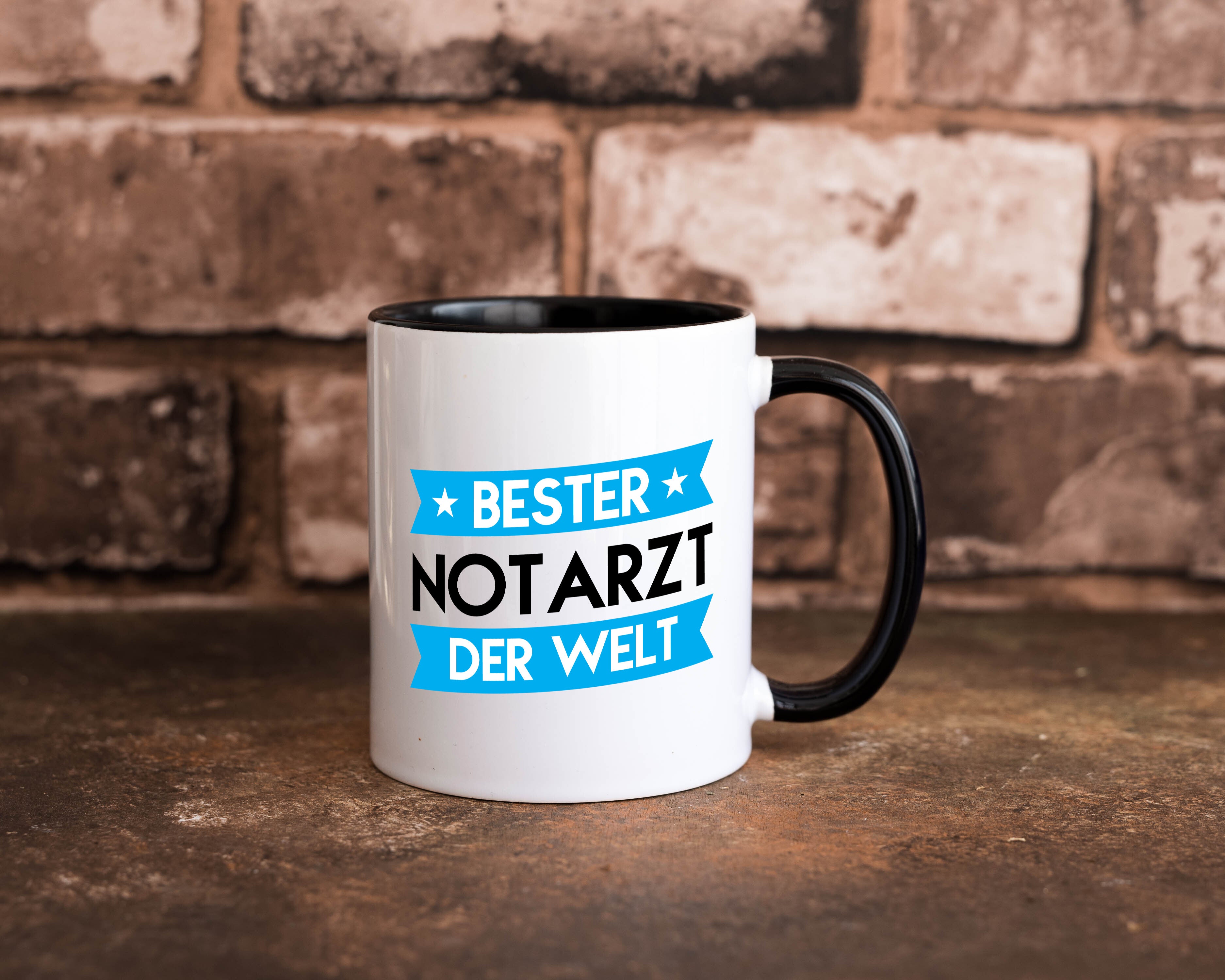 Bester Notarzt | Arzt Tasse Weiß - Schwarz - Kaffeetasse / Geschenk / Familie