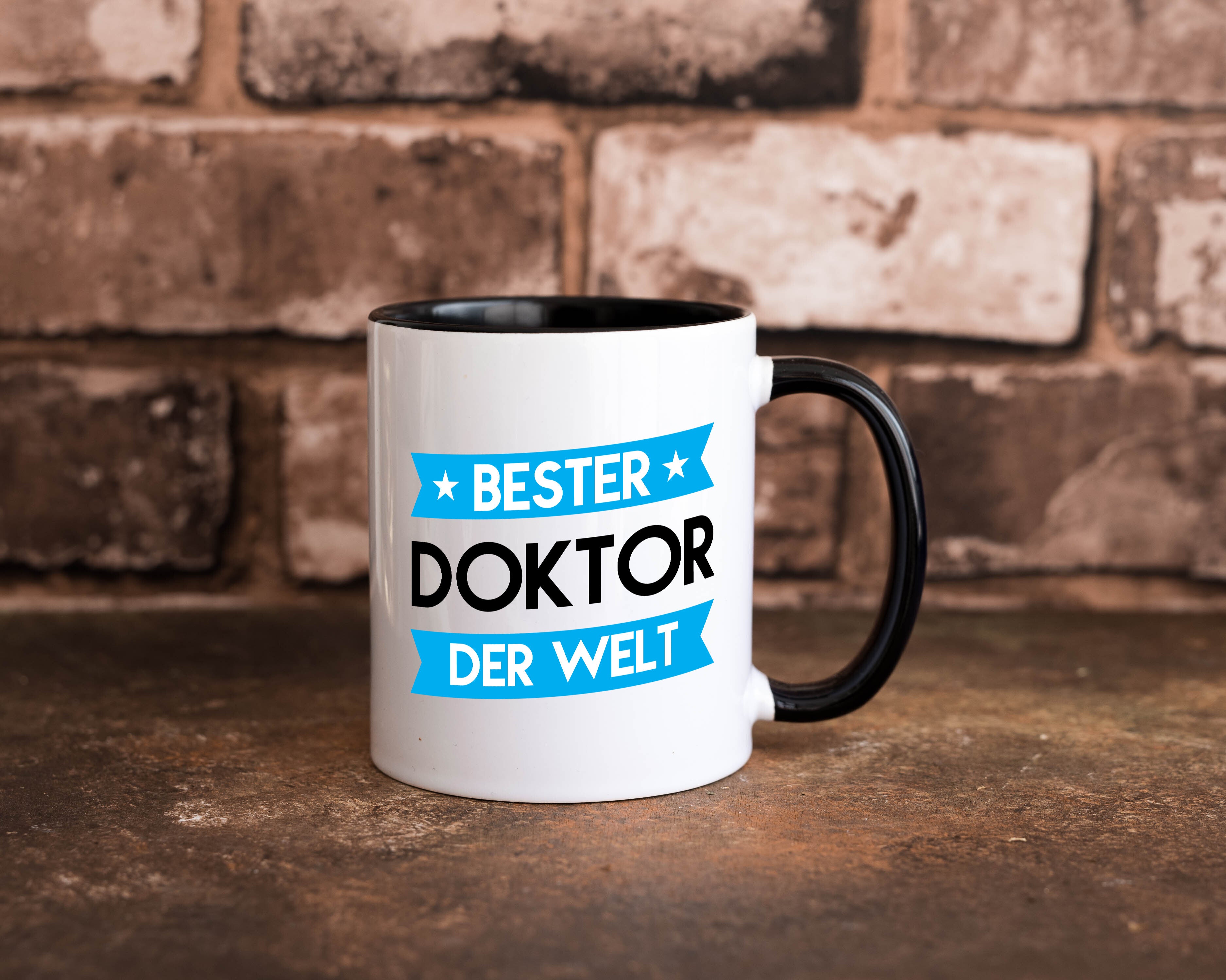 Bester Doktor | Doktorand | Doktortitel Tasse Weiß - Schwarz - Kaffeetasse / Geschenk / Familie