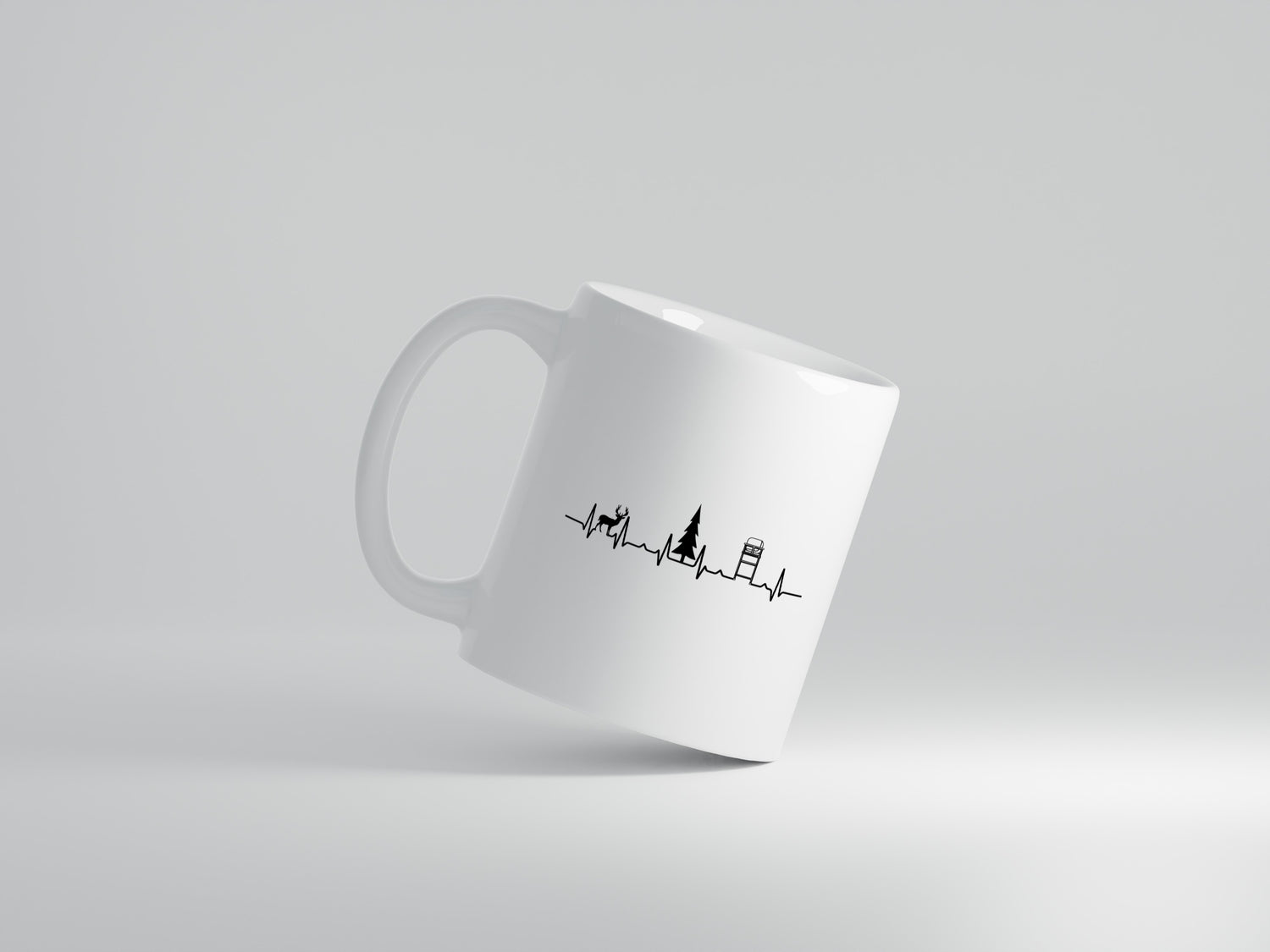 Jäger Herzschlag | Motiv Jagd | Wild | Hochsitz - Tasse Weiß - Kaffeetasse / Geschenk / Familie