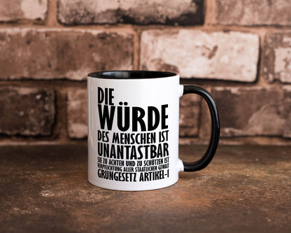 Unantastbar Tasse Weiß - Schwarz - Kaffeetasse / Geschenk / Familie