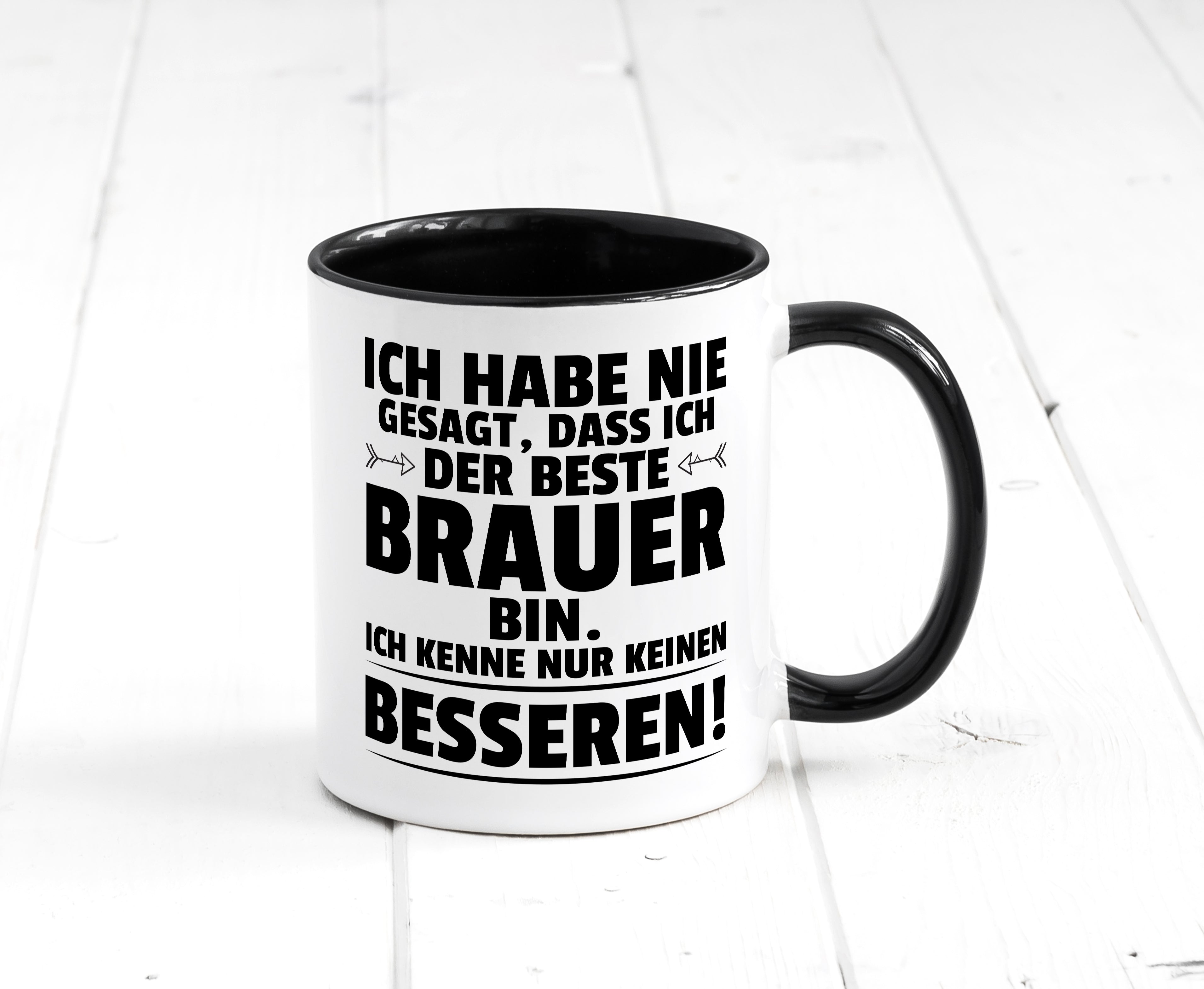 Der Beste Brauer | Bier Brauer | Brauerei Tasse Weiß - Schwarz - Kaffeetasse / Geschenk / Familie