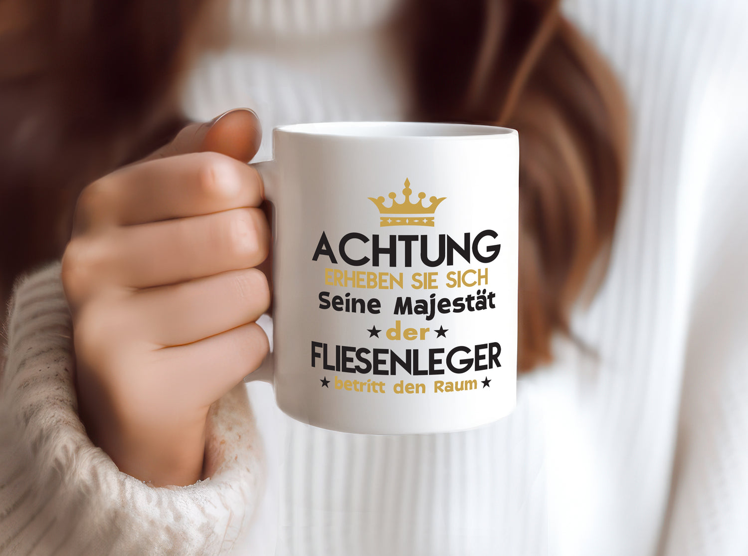 Seine Majestät Fliesenleger | Fliesenlegen | Bau - Tasse Weiß - Kaffeetasse / Geschenk / Familie