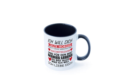 Ich liebe dich für immer Tasse Weiß - Schwarz - Kaffeetasse / Geschenk / Familie