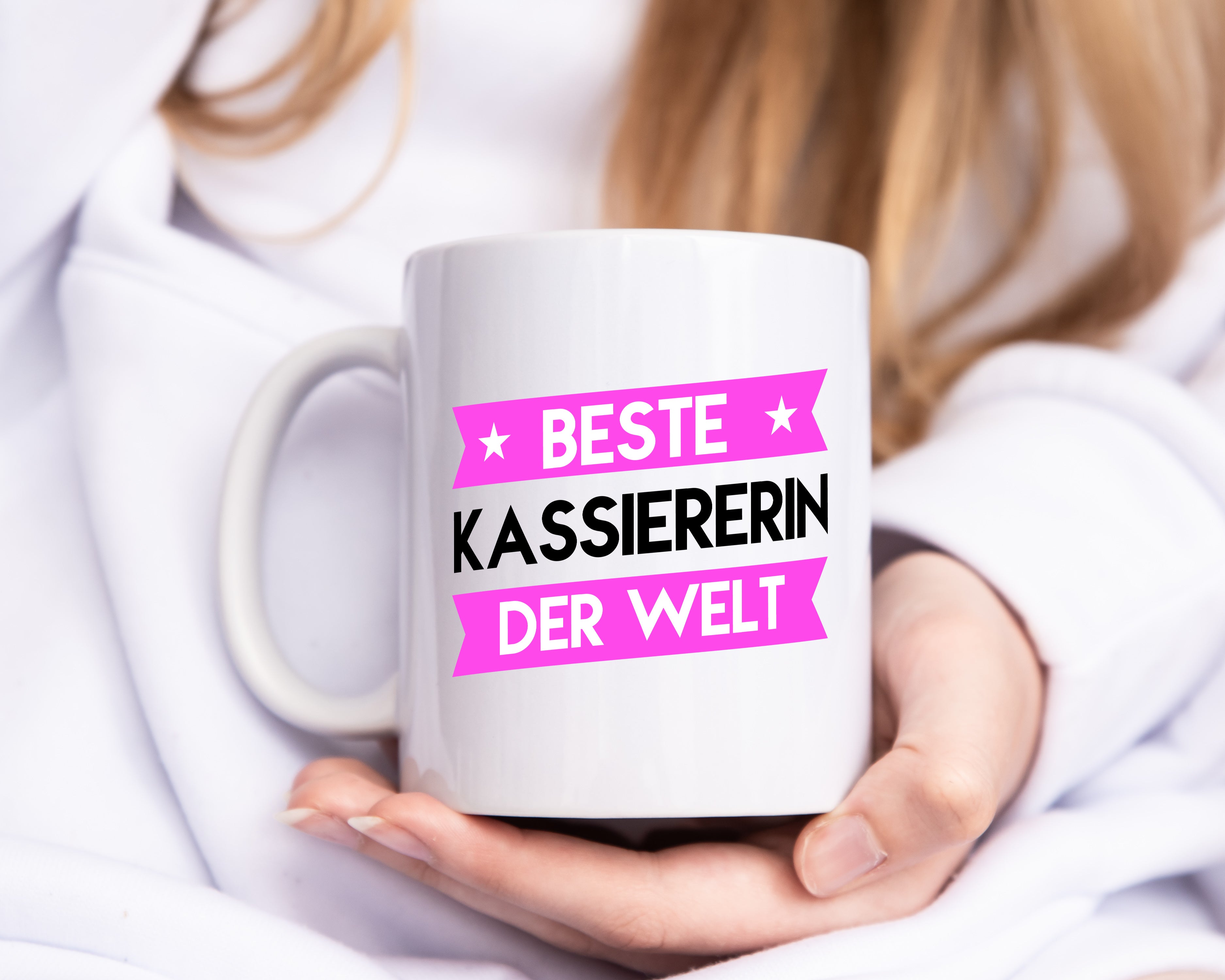 Beste Kassiererin - Tasse Weiß - Kaffeetasse / Geschenk / Familie