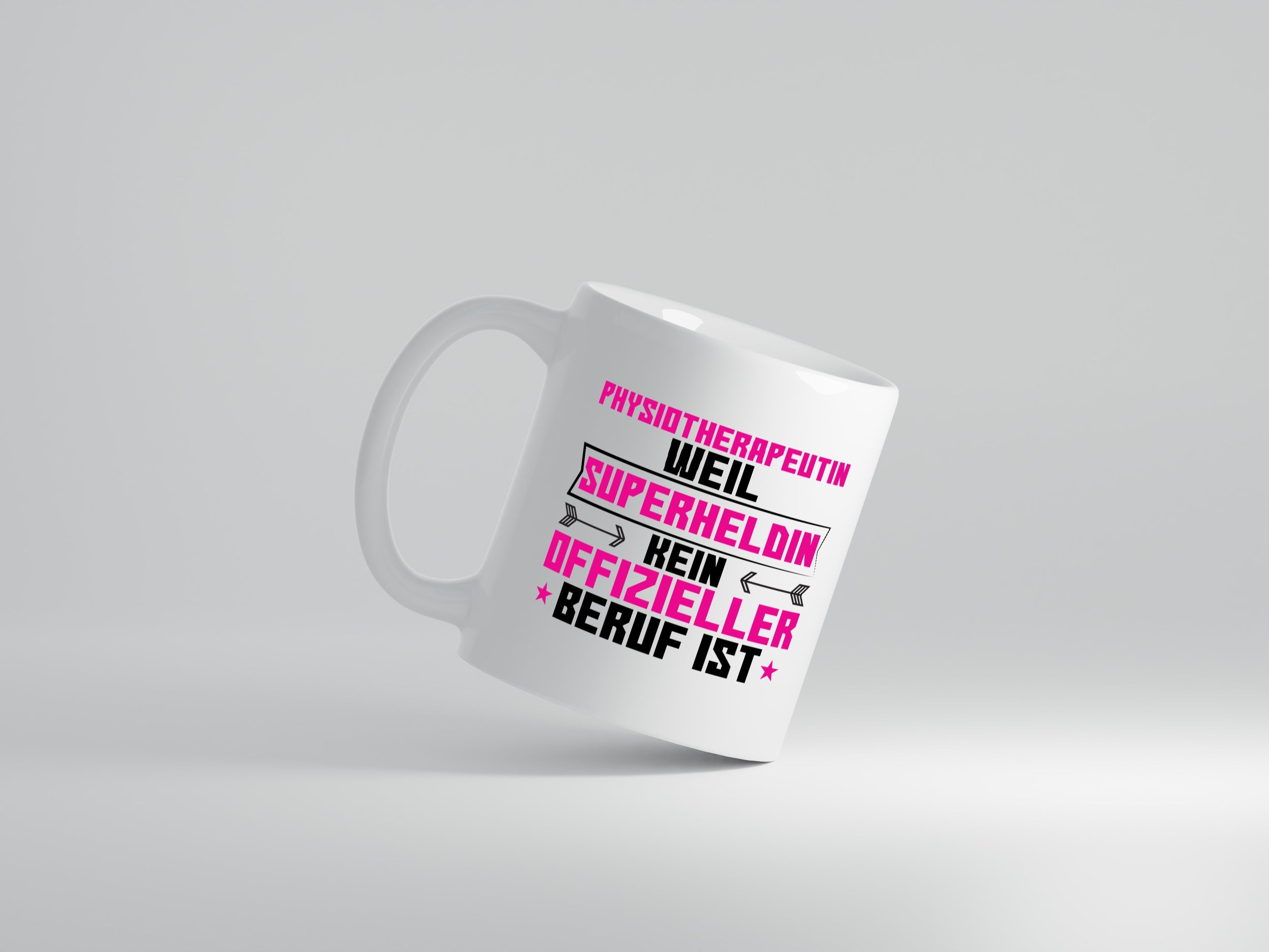 Superheldin Physiotherapeutin - Tasse Weiß - Kaffeetasse / Geschenk / Familie