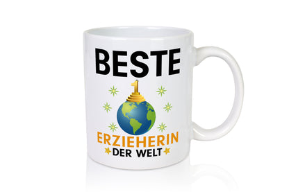 Welt Beste Erzieherin | Pädagogin | Schule - Tasse Weiß - Kaffeetasse / Geschenk / Familie