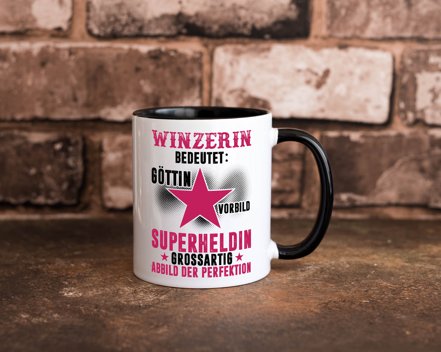 Bedeutung von Winzerin | Weinbauer | Wein Tasse Weiß - Schwarz - Kaffeetasse / Geschenk / Familie