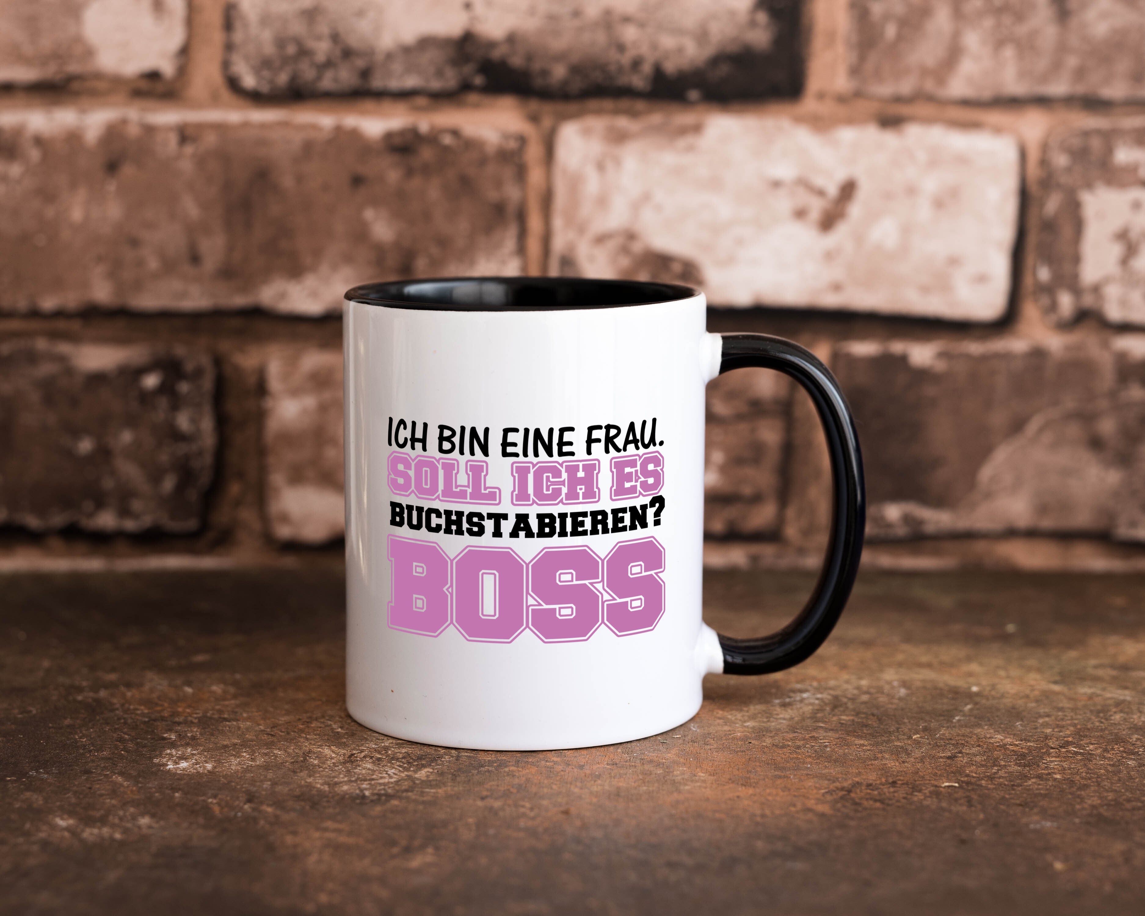 Ich bin der Boss Tasse Weiß - Schwarz - Kaffeetasse / Geschenk / Familie