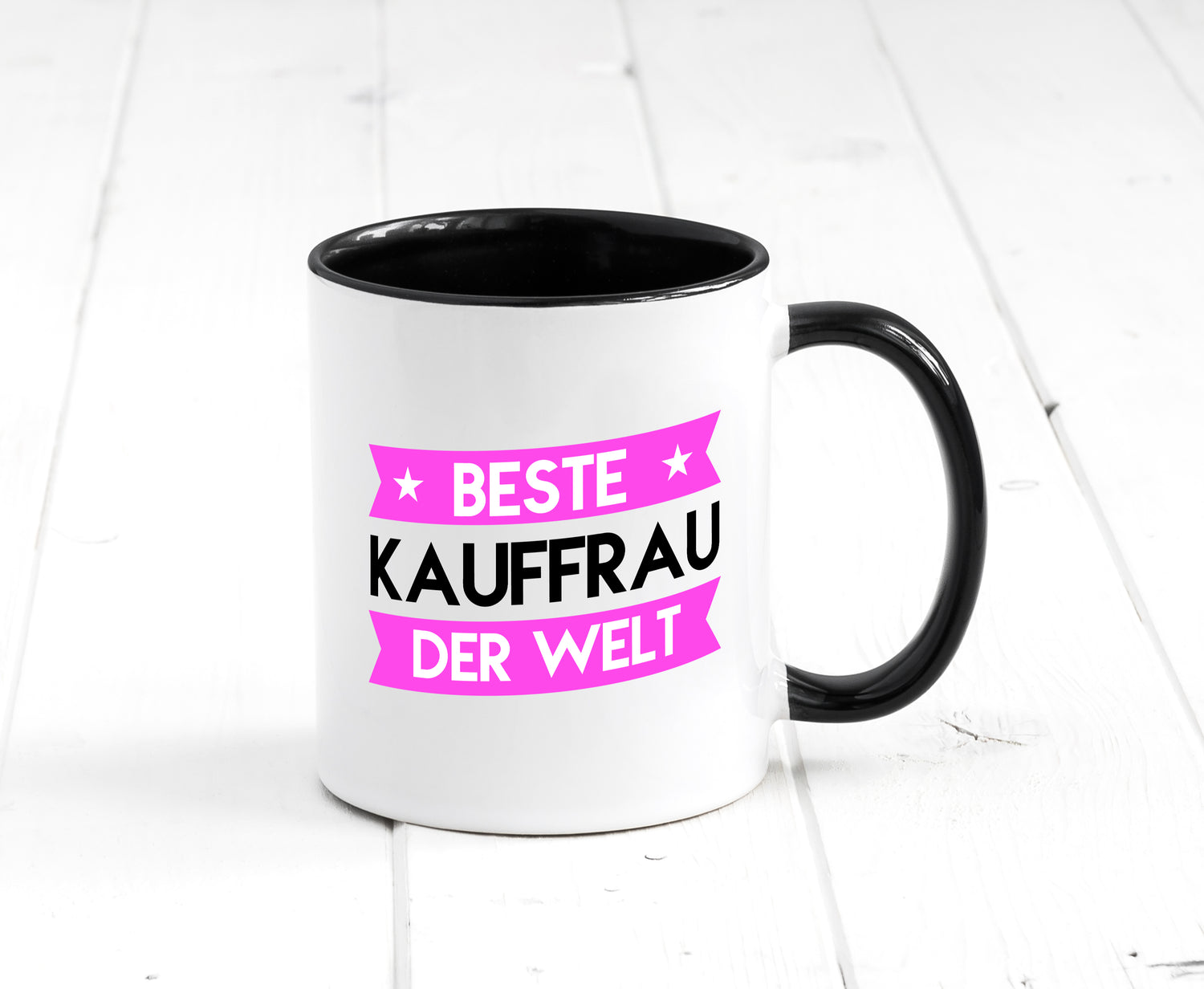 Beste Kauffrau | Kauffrauen Tasse Weiß - Schwarz - Kaffeetasse / Geschenk / Familie