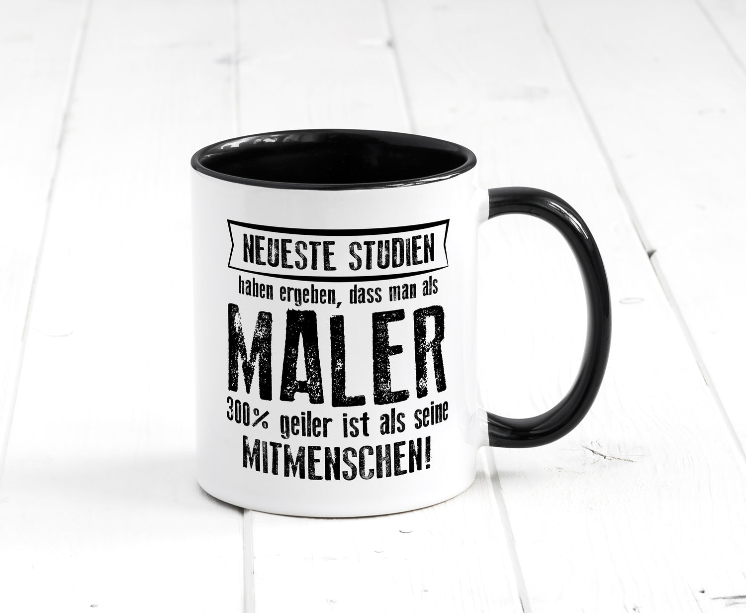 Neuste Studien: Maler | Malerei Tasse Weiß - Schwarz - Kaffeetasse / Geschenk / Familie