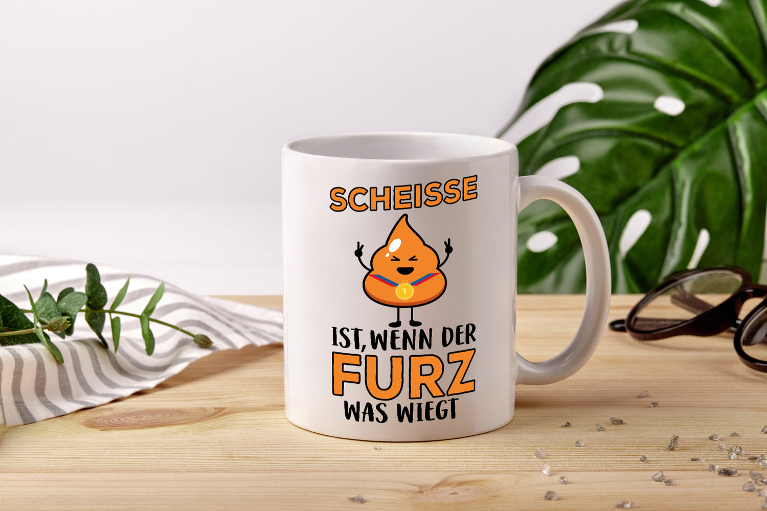 Scheisse ist - Tasse Weiß - Kaffeetasse / Geschenk / Familie