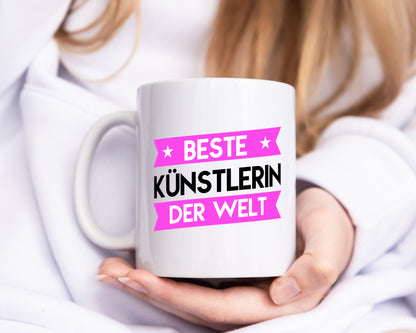 Beste Künstlerin | lustig | Kunst - Tasse Weiß - Kaffeetasse / Geschenk / Familie