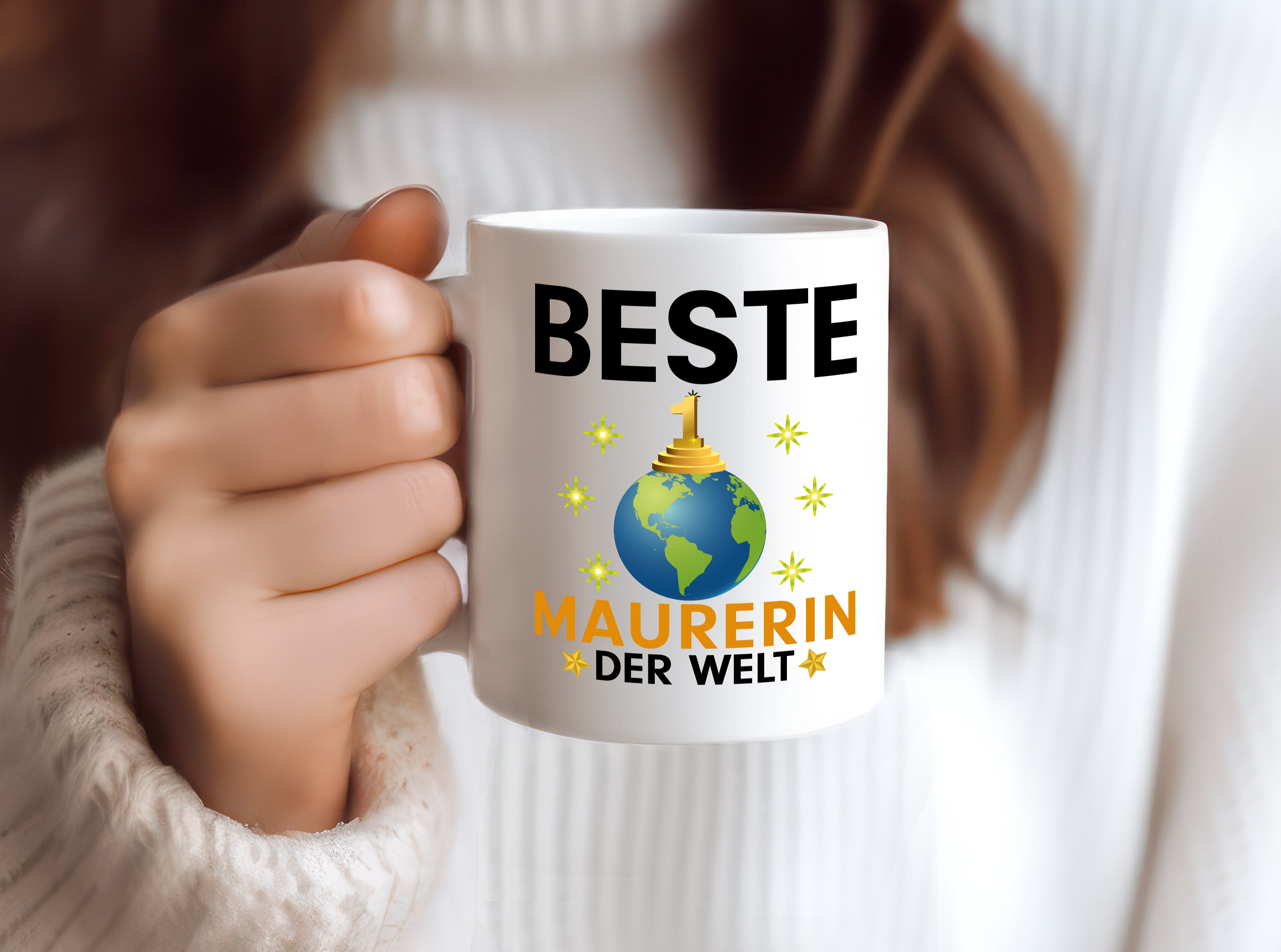 Welt Beste Maurerin - Tasse Weiß - Kaffeetasse / Geschenk / Familie