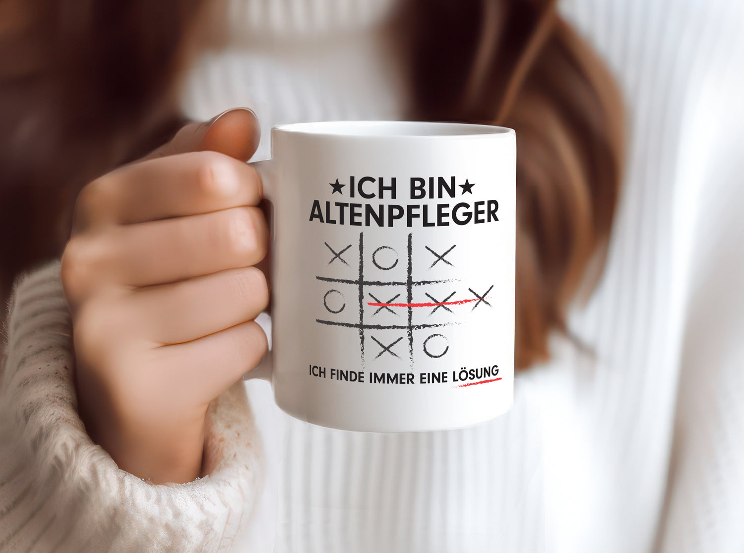 Lösung Finden: Altenpfleger | Pflegepersonal - Tasse Weiß - Kaffeetasse / Geschenk / Familie